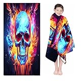 UNAGRI Skelett Strandtuch 90x180 cm Badetuch Strandlaken Handtücher Badetuch Groß 100x200cm Microfaser Somme Handtücher Für Reisen