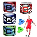 KARELLS 4 Stück Kapitänsbinde Fussball, Fußball Kapitänsbinde Armbinde, Kapitänsbinde Fußball Armbinde, Kapitänsarmband Fußball, für Erwachsene Fußball, und Verschiedene Sportarten