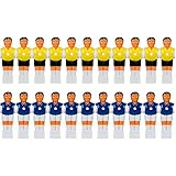 GAMES PLANET 22x Tischfußball Figuren für 5/8 Zoll BZW. 15,9 mm Stangen, für VOLLSTANGEN + HOHLSTANGEN, inkl. Schrauben- und Mutternsatz, Tischkicker Kicker
