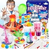 Gontence 120+ Experimente für Kinder, Spielzeug ab 4 5 6 7 8 9 10 Jahre Jungen MäDchen, Kristalle Züchten, Chemiebaukasten, Vulkanausbruch, Spiele Geschenk Junge