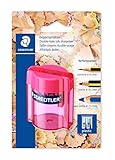STAEDTLER 513 – Blister 1 Anspitzer Kunststoff 2 Verwendungen mit Behälter transparent verschiedene Farben