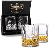 Whisiskey Whisky Gläser Set - Whiskey Geschenkset Glas - Whiskygläser - Geschenke für Männer - Männergeschenke - Geburtstagsgeschenk Mann - Geschenkbox, 2 Rum Gläser x 310 ML