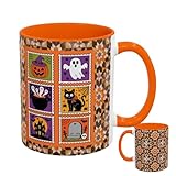 Tasse - Gruselige Tasse - 380ml Keramik Becher mit gotischem Design und Wärmeisolierung für heiße Getränke wie Tee und Kaffee während der Herbstsaison, für Küchenpartys