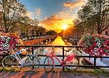Ravensburger Puzzle 12000662 1000 Teile Fahrräder in Amsterdam - Farbenfrohes Puzzle für Erwachsene und Kinder in bewährter Ravensburger Qualität