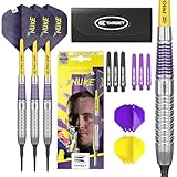 Target Darts Luke Littler Softdarts Set – 19 g Dartpfeile mit Kunststoffspitze | Brass Soft Tip Darts für elektronische Dartscheiben | Softdart Pfeile inkl. Flights, Schäfte & Dart Wallet