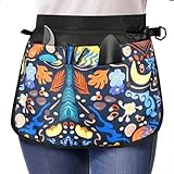 Alaoo kurze Gärtnerschürze, Vorbinder Schürze mit 5 Taschen, halbe Floristenschürze 42x31cm, Ernteschürze,Unisex