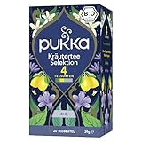 Pukka | Bio Kräutertee Selektion | 'Supreme Matcha Green', 'Zitrone & Ingwer mit feiner Manuka-Honignote', 'Drei Minze', 'Night Time' | Tee für jeden Anlass | 1er Pack | 4 Teesorten x 5 | 20 Teebeutel
