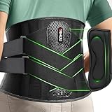 ZINUU Rückenstützgürtel mit 7 Stützmodule & 3D Pad, Upgrade 8X Einstellbarer Bequeme Rückenbandage für Damen und Herren zur unteren Rücken,LWS, Atmungsaktive Rückengurt für Arbeit und Sports, S