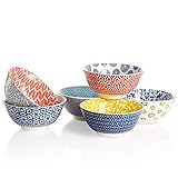 Amazingware Dessertschalen 6er Set aus Porzellan, 280 ml, Mini-Schüssel, Dessertschale, Snackschale, Eisschale, Dipschale