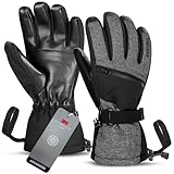 Unigear Skihandschuhe Herren Damen, Wasserdicht rutschfest Winter Sport Handschuhe für Skifahren Snowboard Eislaufen Wandern