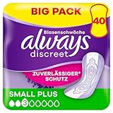 Always Discreet Inkontinenzeinlagen Für Frauen Normal 40 Stück Rundumschutz Unglaubliche Diskretion