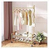 SCWZZWSY Kleiderständer, freistehender Kleiderständer mit Staufach für Schuhe, Boxen, Kleiderständer für Flur, Schlafzimmer, Einzelhandelsgeschäft/Weiß/150 cm (weiß 100 cm)