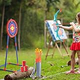 VEVOR Unisex Jugend Pfeil und Bogen Set für Kinder Bogenschießset, Bunt, Standziel