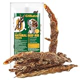 Rindfleisch Rippknochen Hunde behandelt,100% natürliche Rippknochen Rindfleisch kaut von Gras gefüttert Rind,Langlebige Hunde Kauknochen für Aggressive Kauer,Fördert Zahngesundheit,150G