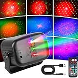 Behogan Discolicht Partylicht, Objektiven Disco Licht mit Fernbedienung, Partylicht Disco, Discokugel mit Stroboskop, RGB Strobe, 32 Effekten für Clubs Kinderpartys Geburtstage Hochzeiten