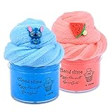 Fluffy Cloud Schleim 2 Stück Schleim-Set,DIY Slime weich und dehnbar,Scented Schleim für Kinder Party Favor, Putty Spielzeuge für Mädchen und Jungen,lustiges Spielzeug