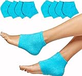 Nuwelo's Hydra - Fersen Socken mit Gel – Feuchtigkeitsspendende Spa-Socken gegen trockene, rissige Fersen, zehenfrei, waschbar & wiederverwendbar, Fußpflege für Damen & Herren (4 Paare)