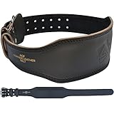 AQF Gewichthebergürtel Leder Kuhhaut Kraftraining Gürtel, Lendenwirbelstütze Gürtel Mit Wildlederfutter Stahl Schnalle Trainingsgürtel, Bodybuilding Gürtel Herren Damen