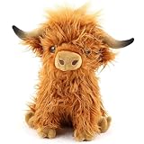 GVMJHYK Highland Cow Soft Plüsch,Hochlandkuh Plüschtier,Schottische Hochlandkuh Kuscheltier Plüschtiere,Realistische Kuscheltier Kuh Toy,für Party Geburtstag Weihnachten Geschenke