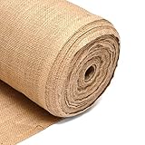 1 m Sackleinenstoff, strukturierter Jutesack, 102 cm breit, 225 g/m², Stoff für Schultafeln, Gärten, Tischläufer, Kunst und Handwerk, 20 m