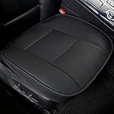 LUOLLOVE Sitzbezüg Auto Universal Leder Super Weich für Vordersitz 1 PC(Schwarz 52 x 51 cm)