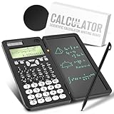 Neueste verbesserte Version,349 Funktionen,OfficeNest wissenschaftlicher Taschenrechner mit Stift und Notizfunktion, Taschenrechner Batterie und Solarbetrieb, Calculator