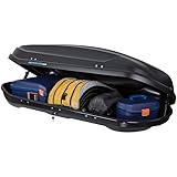 Dachbox 385L | Robuste, abschließbare Auto-Dachbox | 75 kg maximale Zuladung | Aerodynamisches Design für geringeren Luftwiderstand | 2-Minuten-Schnellmontage | Hochwertige Materialien | Anthrazit
