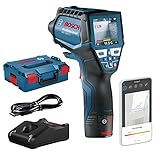 Bosch Professional Infrarot-Thermometer GIS 1000 C (1x Akku 12V + Ladegerät, mit App-Funktion, Temperaturbereich: –40 °C bis 1000 °C, L-BOXX)