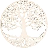 TSKDKIT Baum des Lebens Holz Tree of Life Wanddeko Holz Lebensbaum Wooden Wall Decoration(28cm)