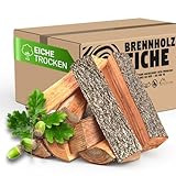 Panorama24 30 kg Brennholz Kaminholz Feuerholz Reine Eiche ofenfertig kammergetrocknet  9% in 25cm (+/- 5cm)