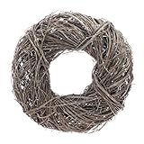 com-four® Rebenkranz, Deko-Tischkranz aus Zweigen, geweißter natürlicher Türkranz zum selber Schmücken, DIY Naturkranz (1 Stück - Dekokranz Ø28cm Natur)