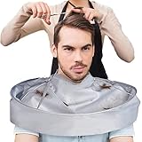 RETOO Professioneller Friseurumhang mit Kordelzugschluss aus Nylon für Damen, Herren Kinder, Wasserdichte und Universalgröße Haarschneideumhang Für Friseursalon, Haarschneiden (60x23cm, Grau)