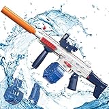 Wasserpistole Elektrisch, Erwachsene Wasserpistole, Automatische Wasserpistole mit Großer Kapazität, Reichweite Bis Zu 8 M, Geeignet FüR Pool Strand AktivitäTen Im Freien