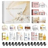 Adventskalender 2025, Revolution Beauty 24 Stück Holiday Beauty Adventskalender, Verwöhnende Hautpflege Weihnachten Countdown Kalender, Schminkset Geschenk für Freundin Mama Schwester
