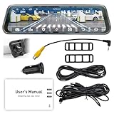 Armaturenbrettkamera für das Auto, 9 Zoll (91,4 cm), Touchscreen, Fahrrekorder, unterstützt BT-Musikanrufe, Telefonverbindung, Spiegelverbindung, Rückfahrunterstützung, mehrere Audio-Ausgänge