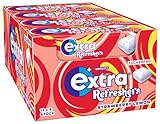 Extra Refreshers Kaugummi zuckerfrei, Strawberry Lemon Gum, 12 x 8 Dragees, Großpackung Chewing Gum, Xylitol Kaugummi ohne Zucker (96 Dragees)