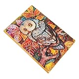 Parliky A5 Retro Notizblock mit Geprägtem Euleneinband Hardcover Tagebuch für Reisen und Notizen Liniertes Papier Europäischer Stil