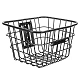 Veemoon Fahrradkorb Vorne Faltbar aus Metall Drahtdesign Großer Lenkerkorb für Damen und Herren Geeignet für Fahrradtouren und Alltagsfahrten