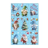 FEQDWOX 248 PCS Selbstklebend PVC Fensterbilder Weihnachten Wiederverwendbar Statisch Haftende Fensterdeko für Fenster Tür Winter Weihnachtsdeko
