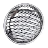 KICHOUSE Edelstahl Dampfgarplatte Rund mit Feinen Löchern Multifunktionale Abtropf und Auffangschale für Gemüse und Obst Hitzebeständig und Langlebig Küchenzubehör für Dämpfen und Waschen