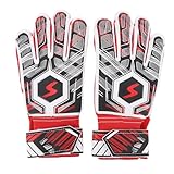 Torwarthandschuhe, Fußballhandschuhe für mit Griffigem Fingerschutz, Tägliches Training und Spiele (7#)