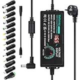 5A 120W Einstellbares Netzteil, Universal Netzteiladapter 3V~24V 5A Verstellbarer Netzadapter 100V-240V AC to DC mit LED Spannungsanzeige und 14 Tipps für Haushaltselektronik, DC Motor, 5000mA Max