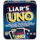 Mattel Games Liar‘s UNO Kartenspiel in Reise- und Aufbewahrungsdose für Erwachsene, Kinder, Familien, Partys und Spieleabende, Lege andere Spieler mit Bluffs und Täuschung herein, JLH68