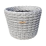 ERSTON GARDEN Runder Rattan-Pflanztopf | Weidenkorb Töpfe für Pflanzen | Pflanzgefäße für den Außenbereich | Pflanzkübel für den Innenbereich | Kunststoffkorb | großer Pflanztopf | kleiner Weidenkorb