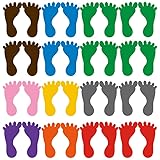 UKCOCO 18 Paare Kleine Füße Bodenaufkleber fußbodenbelag classroom decorations floormarker Anzeige Diagramm für PVC-Fußabdruckaufkleber Abziehbilder für Treppenabdrücke