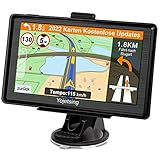 Navigationsgerät für Auto LKW 2022 - YoJetSing 7 Zoll GPS Navi lkw Navigation für Auto PKW, aktuelle Europa UK 52 Karten Lebenslang kostenloses Kartenupdate, Blitzerwarnung Fahrspur POI Spracheführung