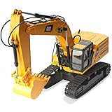 Caterpillar Diecast Masters 25001 - Ferngesteuerter RC Kettenbagger 336 Next Gen, detailgetreues, realistisches CAT Baufahrzeug in 1:24, ca. 49 x 16,5 x 22 cm, ca. 25 m Reichweite, ab 8 Jahren, Gelb