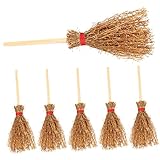 ibasenice 6St Mini-Besen würfelunterlage einhelll lichtwärts photostickomni spielsachen Haushaltswaren Wohnkultur Mini- -Dekore Miniaturen Zubehör für Spielhäuser Minihaus schmückt Buche