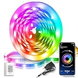 LED Strip 30M, RGB LED Streifen mit Fernbedienung und App Musik Sync Timer-Einstellung Dimmbar Farbwechsel LED Lichterkette für Zuhause, TV, Party, Gaming