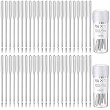 TIESOME 80 Stück 100/16 Hochleistungs Nähmaschinennadeln Nadeln Nähmaschine,Nähnadeln Nähmaschine mit Kleines Fass Universal Nähmaschinennadeln Metall für HaushaltsnähmaschinenLeder Jeans